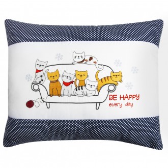 Декоративная подушка с изображением котов на диване от ТМ IDEIA – это прекрасный. . фото 2