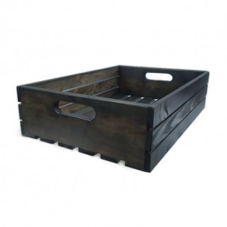 Ящик деревянный для овощей и фруктов, окрашеный в темный цвет, размеры 600х400х1. . фото 2