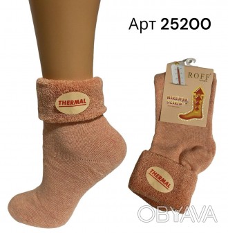 Теплые махровые женские термо носки Roff арт 25200
Зимние, махровые, очень теплы. . фото 1