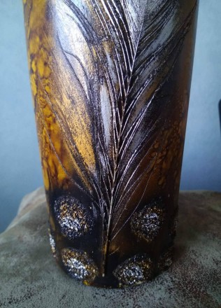 Стильная красивая интерьерная керамическая ваза высотой 37 см
Дно 9 см. Наружны. . фото 5