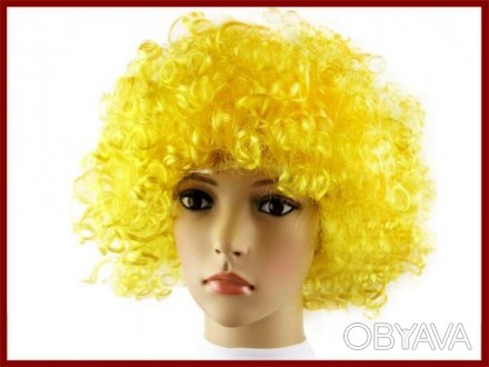  Парик Клоуна (желтый ) 116318 Карнавальные парики – это великолепный реквизит д. . фото 1