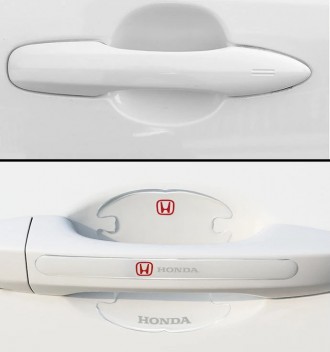 Защитные наклейки под/на ручки авто HONDA ,силиконовая автомобильная пленка на р. . фото 3