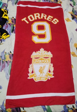 Полотенце FC Liverpool, Torres, официальный продукт, 100%-соtton, размер 140х70с. . фото 4