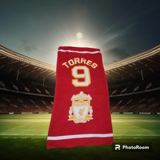 Полотенце FC Liverpool, Torres, официальный продукт, 100%-соtton, размер 140х70с. . фото 2