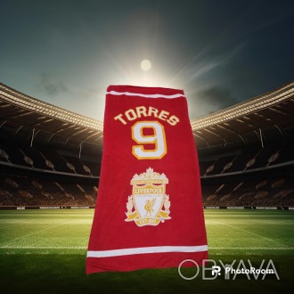 Полотенце FC Liverpool, Torres, официальный продукт, 100%-соtton, размер 140х70с. . фото 1