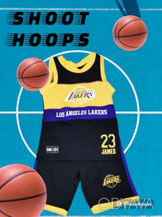 Детская, баскетбольная форма Primark NBA Los Angeles Lakers, James, примерно, на. . фото 1