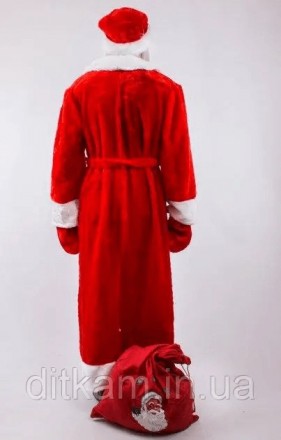  Дорослий костюм Діда Мороза без мішка р. 50-52 ( червоний ) 2561 Цей карнавальн. . фото 5