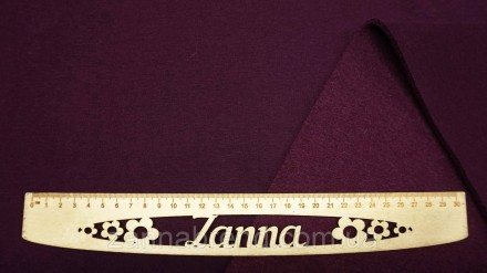  Теплая ткань футер трехнитка с начесом (на флисе) цвет марсала (Турция) - особы. . фото 5