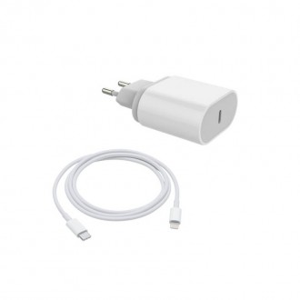  Мережевий зарядний пристрій USB-C iPhone12 20W 20W 2в1 Original (в коробці) - б. . фото 3