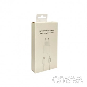  Мережевий зарядний пристрій USB-C iPhone12 20W 20W 2в1 Original (в коробці) - б. . фото 1