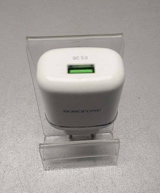 Сетевое зарядное устройство Borofone BA36A 1 USB QC3.0 Micro белого цвета – унив. . фото 3