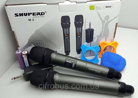 Напівпрофесійні радіомікрофони SHUPERD M2 (пара) Вокальні радіомікрофони з бездр. . фото 4