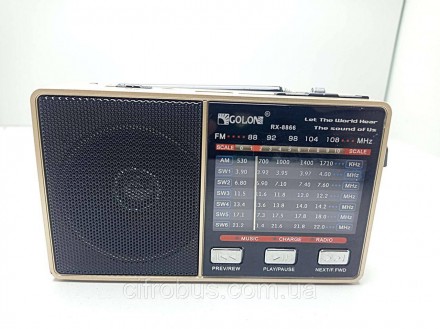 Радиоприёмник GOLON RX-8866-Black. Радиоприемник автономный и мобильный. питаетс. . фото 6