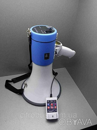 Суперпотужний багатофункціональний гучномовець до 50 Вт із пультом-мікрофоном і . . фото 1