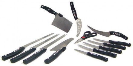 Набір професійних кухонних ножів Miracle Blade 13 штук приладів-Набір сталевих н. . фото 7