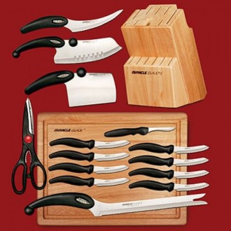 Набір професійних кухонних ножів Miracle Blade 13 штук приладів-Набір сталевих н. . фото 2