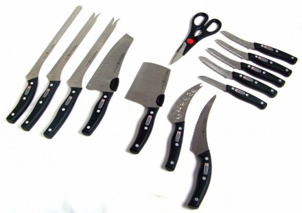 Набір професійних кухонних ножів Miracle Blade 13 штук приладів-Набір сталевих н. . фото 11