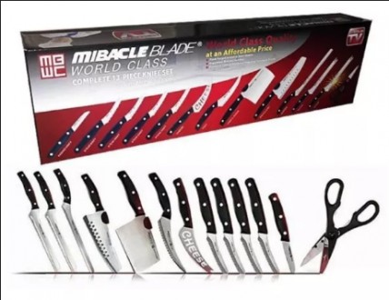 Набір професійних кухонних ножів Miracle Blade 13 штук приладів-Набір сталевих н. . фото 8