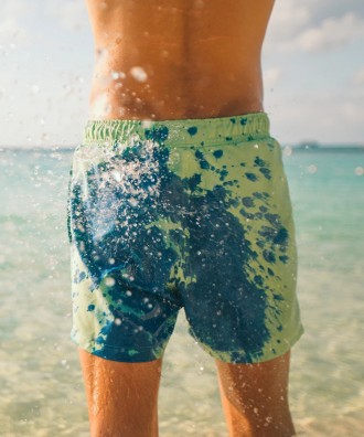Шорты хамелеон для плавания, пляжные мужские спортивные шорты меняющие цвет
 
 В. . фото 3
