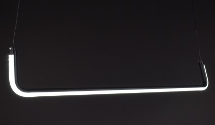 LED люстра з чорним каркасом. Мінімальна висота 20 см, максимальна висота 150 см. . фото 8