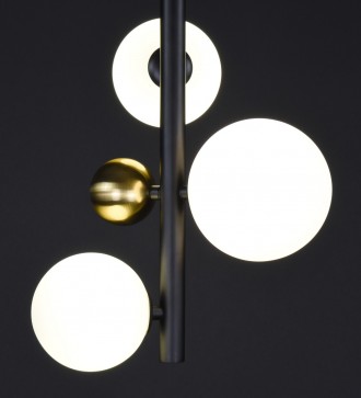 Стельова люстра, каркас металевий, скляні плафони діаметром 10 і 12 см, патрон G. . фото 4