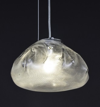 Підвісний світильник у формі хмаринки, плафон скляний 12х20 см, патрон G9, регул. . фото 4