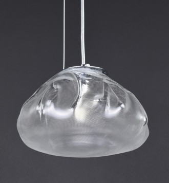 Підвісний світильник у формі хмаринки, плафон скляний 12х20 см, патрон G9, регул. . фото 5