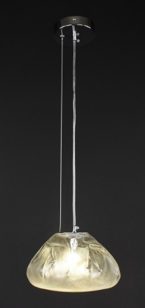 Підвісний світильник у формі хмаринки, плафон скляний 12х20 см, патрон G9, регул. . фото 3