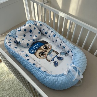 Кокон-позиционер для новорожденных Baby Comfort Сова голубой + подушечка. Одесса. фото 1 Кокон-позиционер для новорожденных Baby Comfort Сова голубой + подушечка. Одесса. фото 1