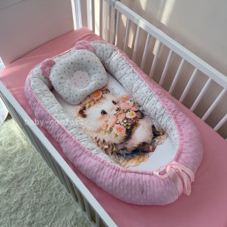 Кокон-позиционер для новорожденных Baby Comfort Ежик розовый + подушечка. Одесса. фото 1 Кокон-позиционер для новорожденных Baby Comfort Ежик розовый + подушечка. Одесса. фото 1