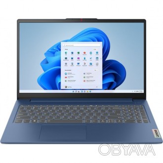 Ноутбук Lenovo, модель IdeaPad Slim 3 15AMN8 Abyss Blue (82XQ006XPB) оснащён все. . фото 1