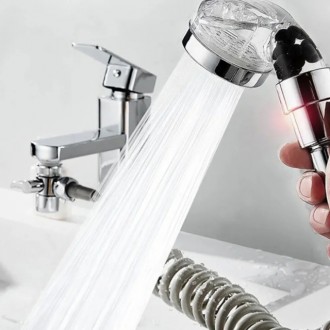 Душевая система на умывальник с турмалином modified faucet with external shower . . фото 3