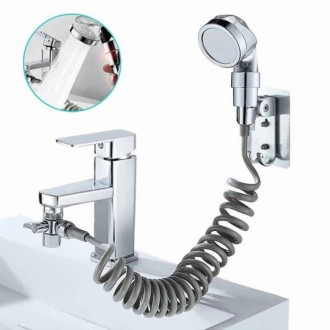 Душевая система на умывальник с турмалином modified faucet with external shower . . фото 5