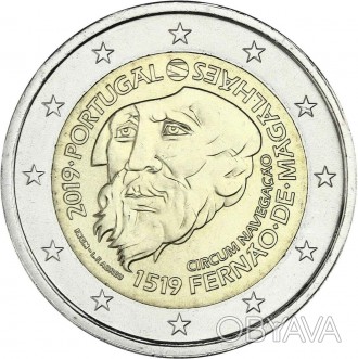 Монета номіналом 2 євро 2019 «500-річчя кругосвітнього плавання Магеллана» Порту