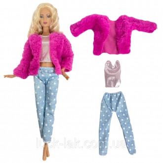 Костюм штани, майка та рожевий піджак для ляльки Барбі
У магазині luck-lak.prom.. . фото 2