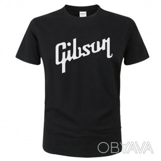 Мужская футболка Gibson принт.
Фирменная футболка с логотипом.
Хлопок. Размер М.. . фото 1
