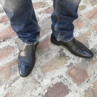 Стильные мужские туфли туфлі черевики обувь взуття кожаные шкіряні 43-43.5 разме. . фото 2