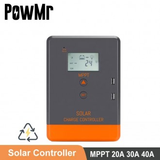 Контроллер заряду Рowmr mppt 20a 12v 24v до 50 вольт
Максимальное значение 96 во. . фото 2