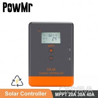 Контроллер заряду Рowmr mppt 20a 12v 24v до 50 вольт
Максимальное значение 96 во. . фото 1