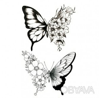 Тату tattoo тимчасове тату наклейка на тіло метелика, на малюнку 2 штуки.
Носити. . фото 1
