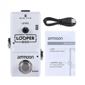 Гитарная педаль эффектов лупер Ammoon Ap-09 loop для электрогитары.
Ammoon Ap-09. . фото 4