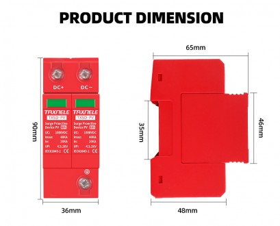УЗИП DC до 60ka до 600V Texnele устройство защиты от импульсных перенапряжений
Л. . фото 5