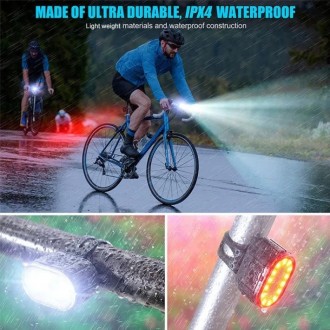 Велосипедная фара и задний фонарь фонарик быстрозарядный стоп на велосипед.
Можн. . фото 5