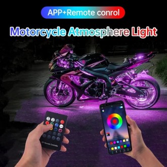 Світлодіодна стрічка з пультом RGB для підсвічування мотоцикла
матеріал ABS плас. . фото 2
