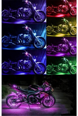 Світлодіодна стрічка з пультом RGB для підсвічування мотоцикла
матеріал ABS плас. . фото 9
