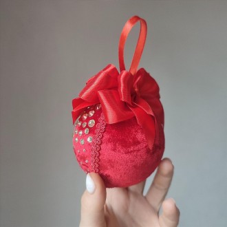 Игрушка новогодний шар Красный бархат
Представляем уникальный бархатный шар для . . фото 5