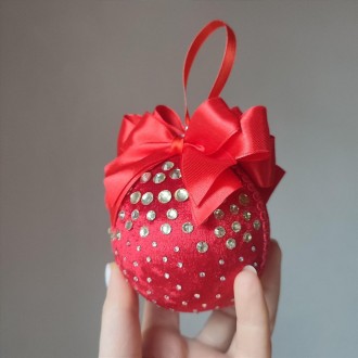 Игрушка новогодний шар Красный бархат
Представляем уникальный бархатный шар для . . фото 6