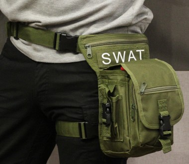 Сумка тактическая набедренная SWAT ― Удобная сумка с возможностью ношения как на. . фото 4