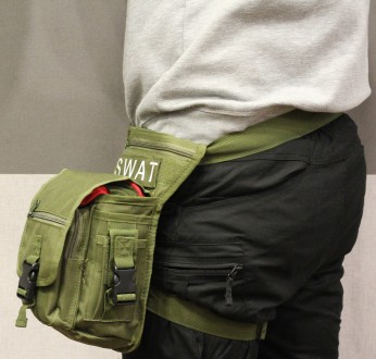 Сумка тактическая набедренная SWAT ― Удобная сумка с возможностью ношения как на. . фото 3