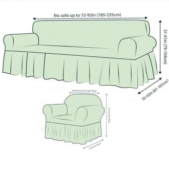 Жаккардовый чехол на диван, бежевый Вензеля ТМ Karahanli
Чехол только на диван!!. . фото 6